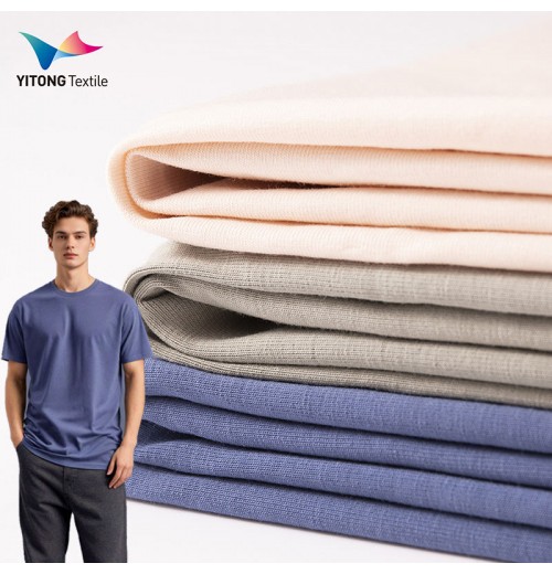 High Quality 160 gsm Plain Cotton Knitted Fabric Organic Cotton Fabric 95% Cotton 5% Spandex Fabric for Shirt Clothing High Quality 160 gsm Plain Cotton Knitted Fabric Organic Cotton Fabric 95% Cotton 5% Spandex Fabric for Shirt Clothing