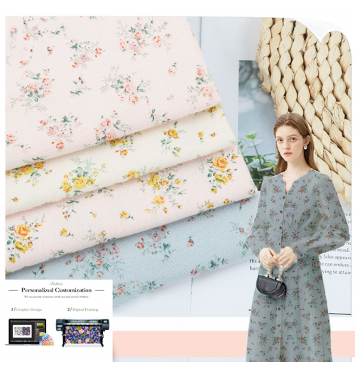 100% Cotton Jacquard Floral Printed Breathable Poplin Fabric Twill Style Combed Yarn Super Girls' Dresses Sleepwear Woven EN 100% Cotton Jacquard Floral Printed Breathable Poplin Fabric Twill Style Combed Yarn Super Girls' Dresses Sleepwear Woven EN