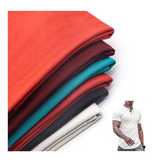 Knitted organic cotton jersey soft dyed 170gsm custom print cotton spandex t shirt fabric Knitted organic cotton jersey soft dyed 170gsm custom print cotton spandex t shirt fabric