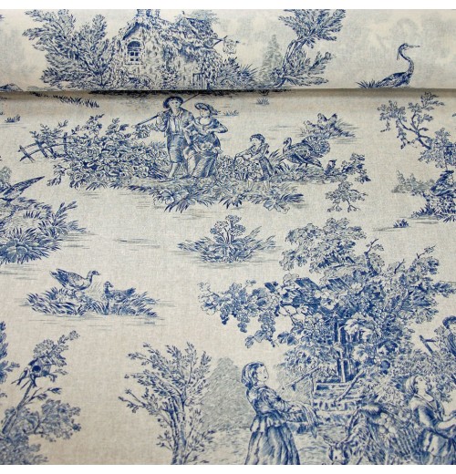 Wholesale Customized France Historical Scenes Toile de Jouy Cotton Printed Canvas Fabric for Home Deco Wholesale Customized France Historical Scenes Toile de Jouy Cotton Printed Canvas Fabric for Home Deco